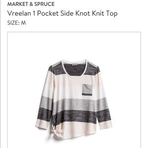 Market & Spruce Vreelan 1 Pocket Side Knot Knit M